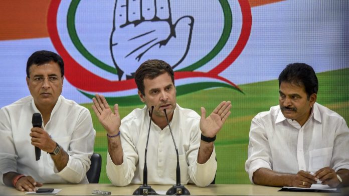 Congress President Rahul Gandhi addresses press conference