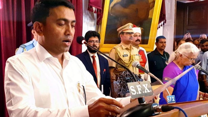 Pramod Sawant takes oath of Goa C M Pramod Sawant takes oath of Goa C M