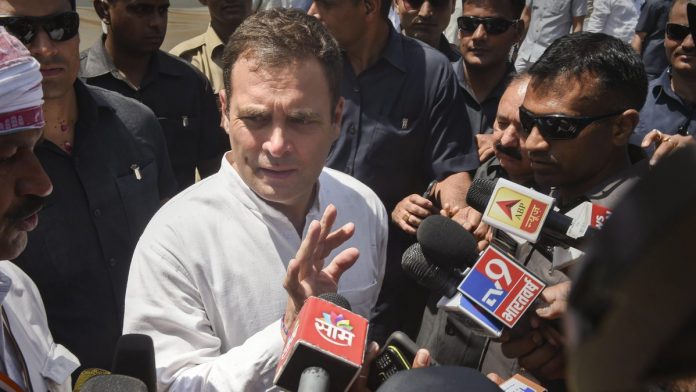 Latest news on Rahul Gandhi | ThePrint.in Congress President Rahul Gandhi addresses to media after filing his nomination papers for Amethi Lok Sabha seat, in Amethi