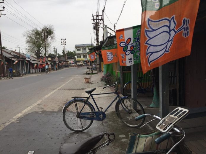 Latest news on Elections | ThePrint Trinamool Congress and Bharatiya Janata Party flags on display in Cooch Behar | Moushumi Das Gupta/ThePrint