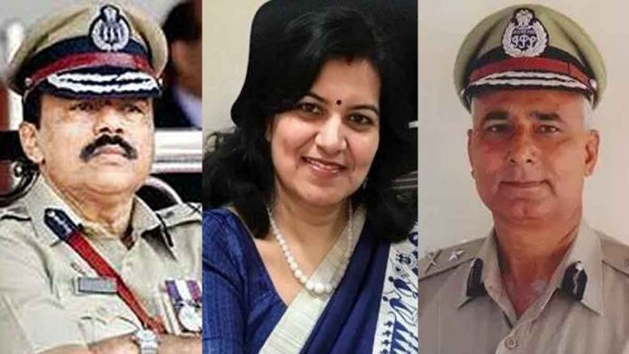 ias-ips-politics Arup Patnaik(left), Aparajita Sarangi(centre) and S.R. Darapuri (right)