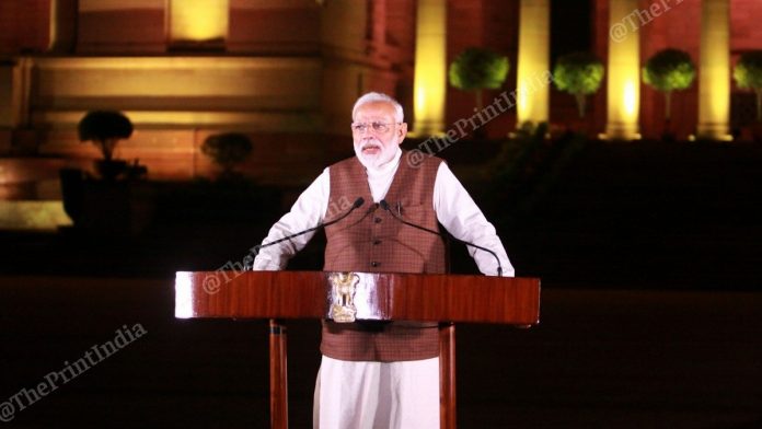 Modi-Parliament Narendra Modi outside Parliament House