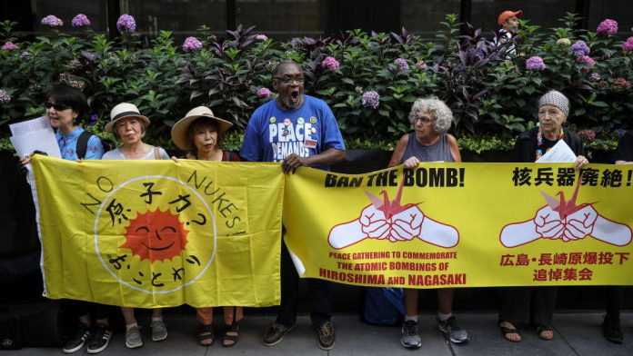 73rd Anniversary Of Atomic Bombing Of Japan Marked In New York City Marking the 73rd anniversary of atomic bombing of Japan