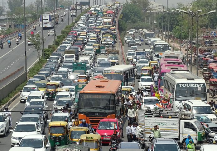 Cars Traffic jam in New Delhi. (Representational Image) | ANI Photos