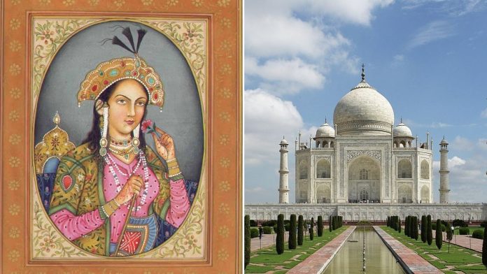 Untitled design (2) Mumtaz Mahal (L) and the Taj Mahal (R)