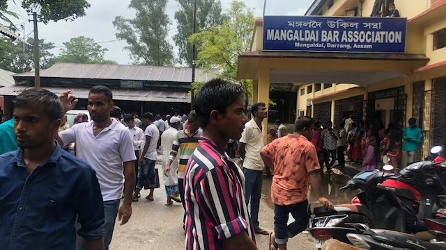 IMG_2055 Crowd outside the bar association office in Mangaldai district in Assam