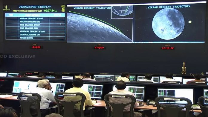 vikram lander Scientists monitoring Vikram Lander's descent at ISRO office in Bengaluru on 7 September | ANI Photo