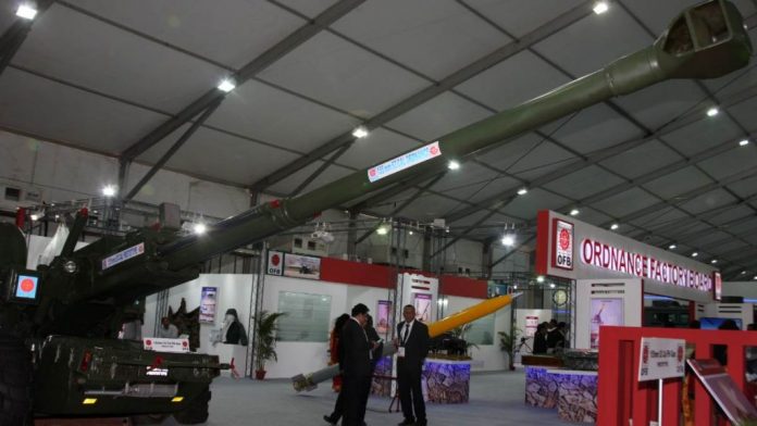OFB File image of the OFB pavilion at DefExpo | Representational image | Twitter/@SpokespersonMoD