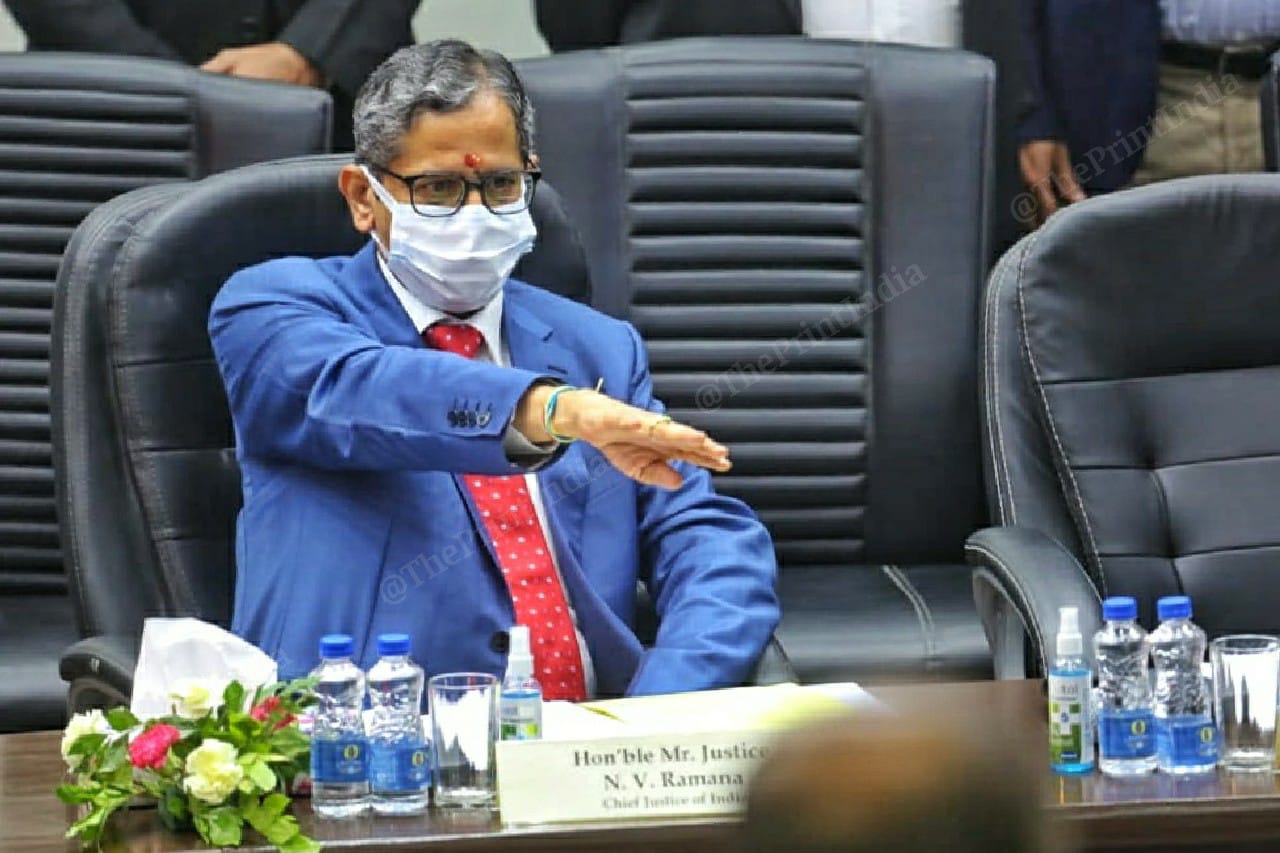 CJI Ramana speaks at the event | Praveen Jain | ThePrint