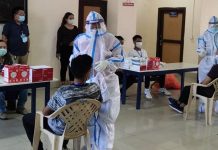 Representational image of Covid testing in Mizoram | Photo: Twitter | @dipr_mizoram
