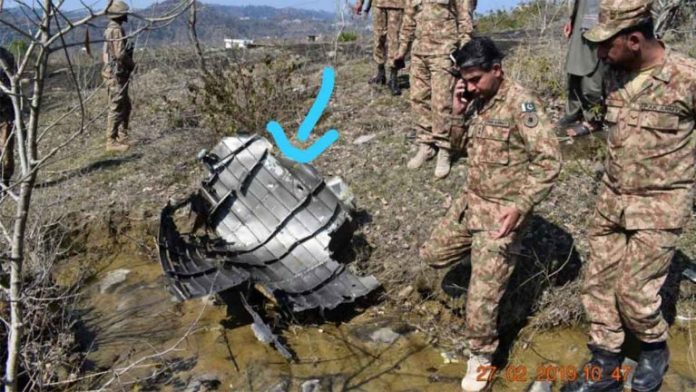 Pakistan released an image of the debris from its own F-16 fighter jet in February 2019 | By special arrangement Pakistan released an image of the debris from its own F-16 fighter jet in February 2019 | By special arrangement